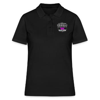 TINKER - Glitzer - Frauen Polo Shirt - Schwarz - Vorne - Ailine (174cm)