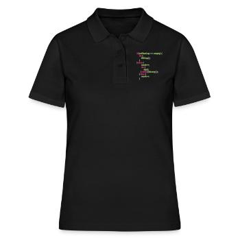 Codierarbeit Coffe - Frauen Polo Shirt - Schwarz - Vorne - Ailine (174cm)