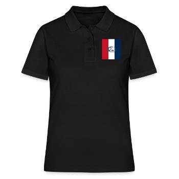 Drapeau français de la pêche - pêcheur français - Polo Femme - noir - Devant - Ailine (174cm)