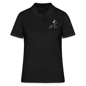 Dance,Team Dance, Tanzen, Geschenk, - Frauen Polo Shirt - Schwarz - Vorne - Ailine (174cm)