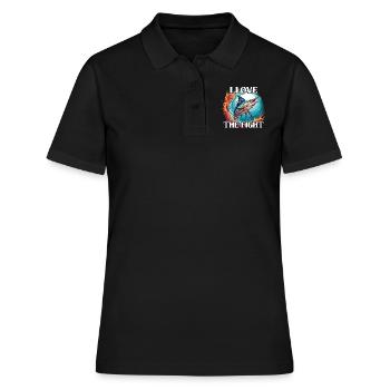 Jumping Marlin Pêche en haute mer Pêche en haute mer - Polo Femme - noir - Devant - Ailine (174cm)