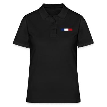 Drapeau Français - Polo Femme - noir - Devant - Ailine (174cm)