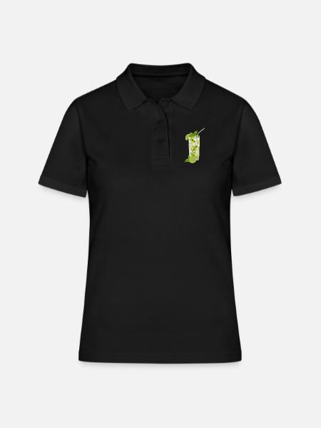 Mojito Glas - Frauen Polo Shirt - Schwarz