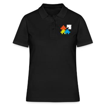 Puzzel Retrogaming Geschenk Legespiel Spiel Games - Frauen Polo Shirt - Schwarz - Vorne - Ailine (174cm)