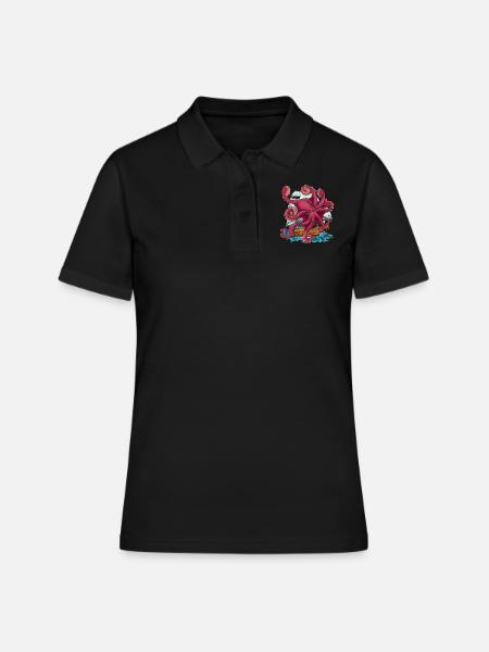 Octopus Sea Animal Ship Animal Gift Octopus - Polo Femme - noir