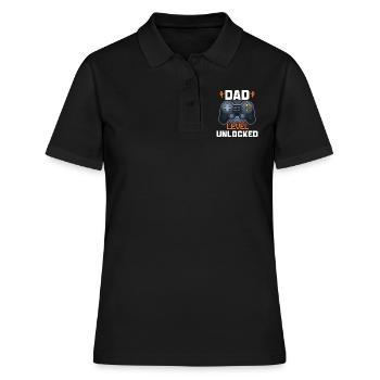 Papa Level freigeschaltet - Frauen Polo Shirt - Schwarz - Vorne - Ailine (174cm)