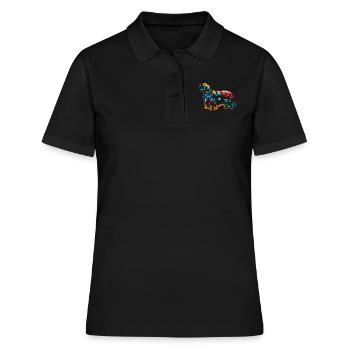 Clumber Spaniel - Frauen Polo Shirt - Schwarz - Vorne - Ailine (174cm)