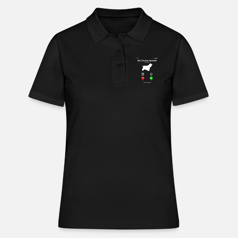 Cocker Spaniel - Polo Femme - noir