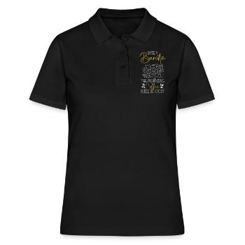 Café Latte Macchiato Morning Muffle - Polo Femme - noir - Devant - Ailine (174cm)