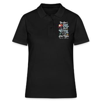 Postbote Paket Kurier Briefzusteller - Frauen Polo Shirt - Schwarz - Vorne - Ailine (174cm)