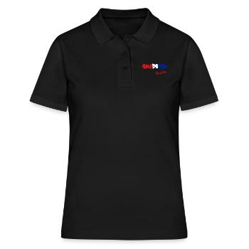 America Roots America - Frauen Polo Shirt - Schwarz - Vorne - Ailine (174cm)