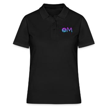 Om - Frauen Polo Shirt - Schwarz - Vorne - Ailine (174cm)