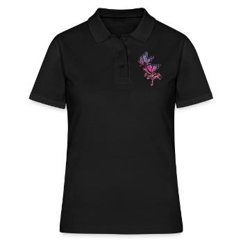 Monarch Butterfly Sketch Graphic Butterfly Lovers - Polo Femme - noir - Devant - Ailine (174cm)