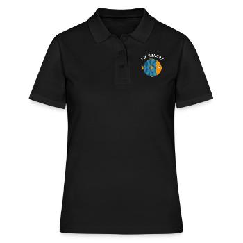 Süßer kleiner Fisch - Frauen Polo Shirt - Schwarz - Vorne - Ailine (174cm)