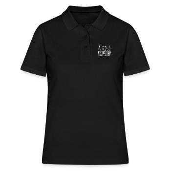 Radiologie Skulls dabbing | Radiologie Skulls - Frauen Polo Shirt - Schwarz - Vorne - Ailine (174cm)