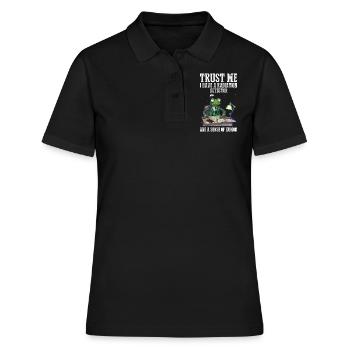 Kernenergie Spruch für Kernenergie - Frauen Polo Shirt - Schwarz - Vorne - Ailine (174cm)