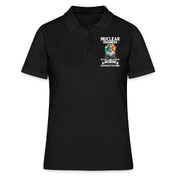 Kernenergie Spruch für Kernenergie - Frauen Polo Shirt - Schwarz - Vorne - Ailine (174cm)