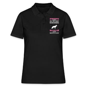 Schäferhund Hund Schäferhunde Geschenk - Frauen Polo Shirt - Schwarz - Vorne - Ailine (174cm)