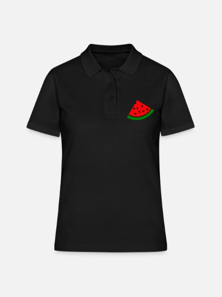 Melon pastèque - Polo Femme - noir