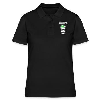 Lebenssinn 42 Anhalter Galaxis Film Nerd Geschenk - Frauen Polo Shirt - Schwarz - Vorne - Ailine (174cm)