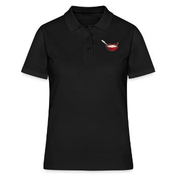 riz au lait - Polo Femme - noir - Devant - Ailine (174cm)
