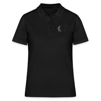 Cadeau Drum n Bass - Polo Femme - noir - Devant - Ailine (174cm)