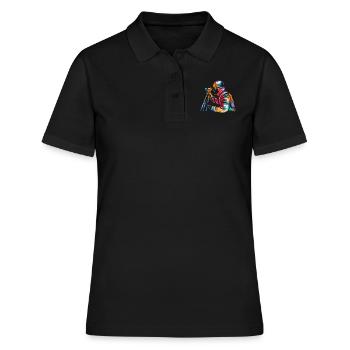 Technicien d’arpentage - Polo Femme - noir - Devant - Ailine (174cm)
