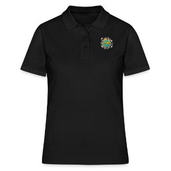Pollution pour les écologistes - Polo Femme - noir - Devant - Ailine (174cm)