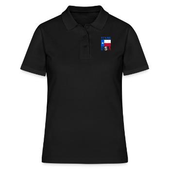 Conception du drapeau du Texas USA pour les fans de Lone Star State - Polo Femme - noir - Devant - Ailine (174cm)