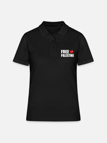 Free palestine - Polo Femme - noir
