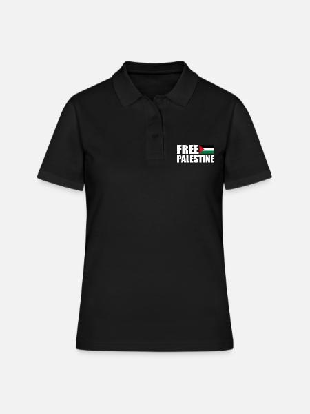 Free palestine - Frauen Polo Shirt - Schwarz