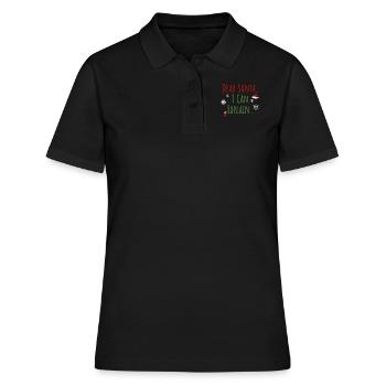 Dear Santa I Can Explain - Women's Polo Shirt - black - Front - Ailine (174cm)