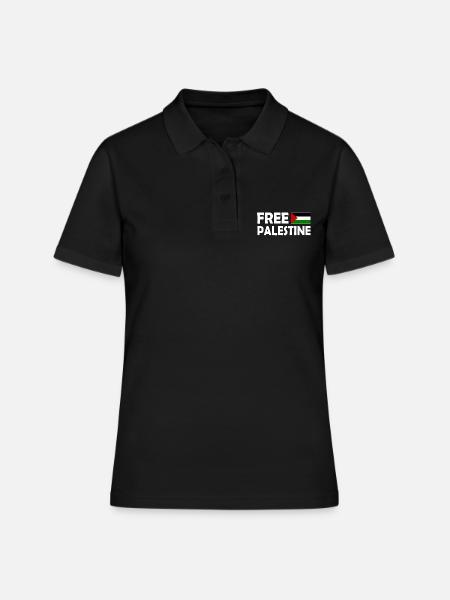 Free palestine - Polo Femme - noir