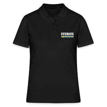 Schweden flagge - Frauen Polo Shirt - Schwarz - Vorne - Ailine (174cm)