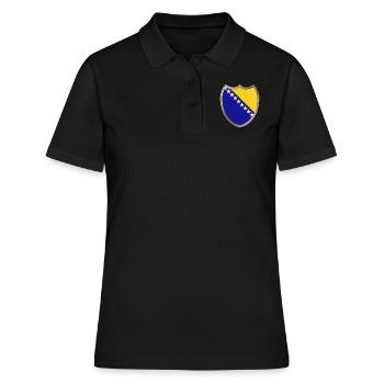 Bosnie (Bosnien_Wappen) - Polo Femme - noir - Devant - Ailine (174cm)