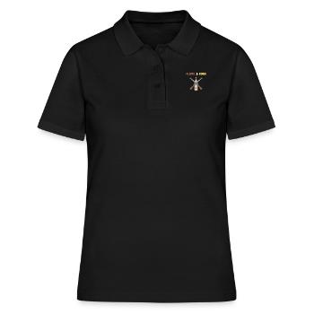 Jäger Flinte Korn - Frauen Polo Shirt - Schwarz - Vorne - Ailine (174cm)