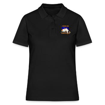 Katze und Computer, die Programmierergeschenk zerhacken - Frauen Polo Shirt - Schwarz - Vorne - Ailine (174cm)