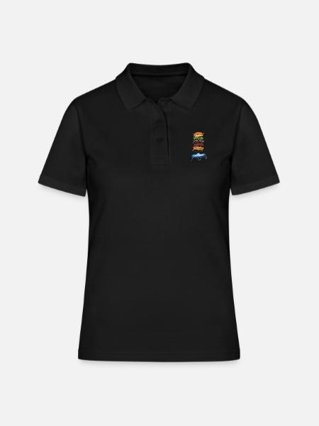 Burger Fast Surpoids Incursing Sport Cadeau - Polo Femme - noir