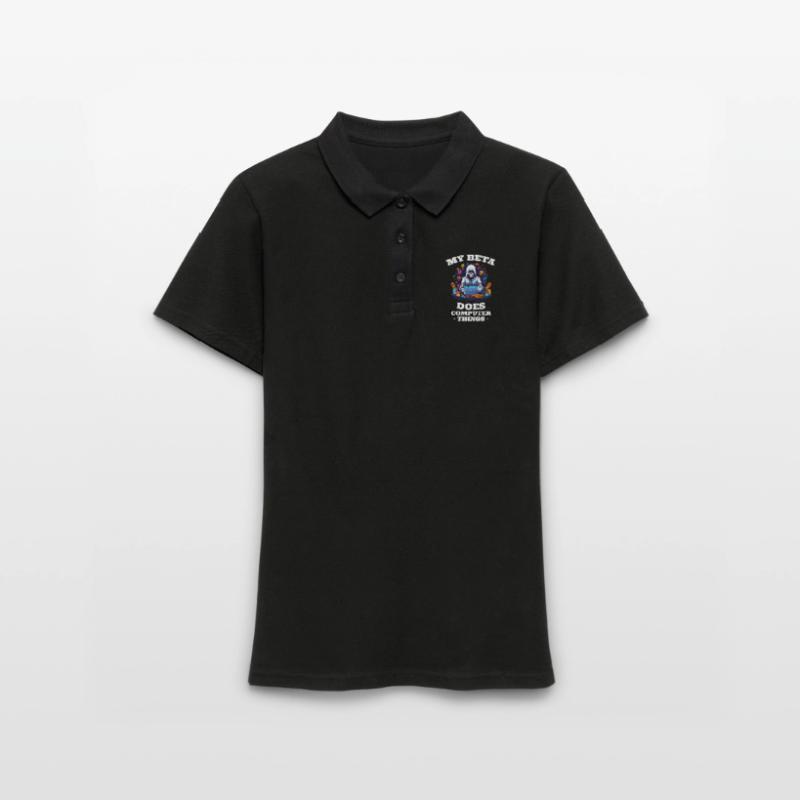 My beta makes computer things programmers Women's Polo Shirt