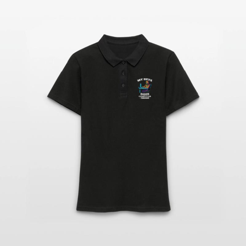My beta makes computer things programmers Women's Polo Shirt