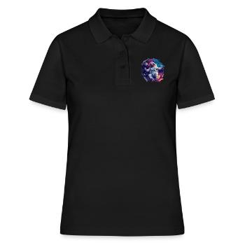 Astronaute paresseux - Un voyage dans l’espace - Polo Femme - noir - Devant - Ailine (174cm)