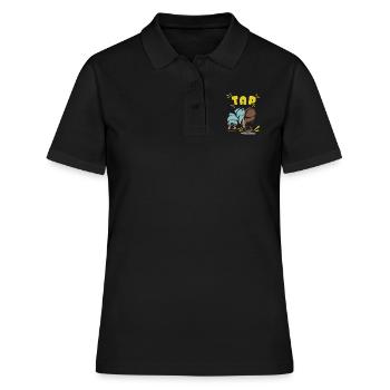 TAP Steps Rhythm Dynamics for Dance Enthusiasts - Women's Polo Shirt - black - Front - Ailine (174cm)