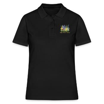 Support Federal Worker Flower Motif - Women's Polo Shirt - black - Front - Ailine (174cm)