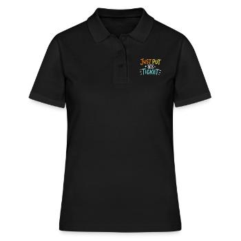 Mettez simplement un ticket pour le service d'assistance et le support technique - Polo Femme - noir - Devant - Ailine (174cm)
