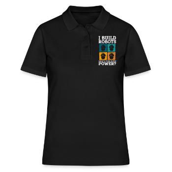 Android Elektrik Cyborg - Frauen Polo Shirt - Schwarz - Vorne - Ailine (174cm)