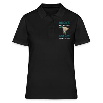 Entchen Badeente Schnabel Baden - Frauen Polo Shirt - Schwarz - Vorne - Ailine (174cm)