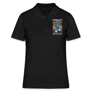 Handwerk Schuh Leder Original - Frauen Polo Shirt - Schwarz - Vorne - Ailine (174cm)