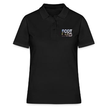 Schottland Tartan Schriftzug Dudelsack Highlands - Frauen Polo Shirt - Schwarz - Vorne - Ailine (174cm)