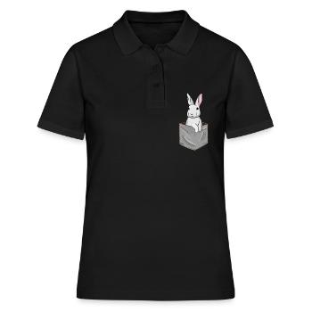 Rabbit Rabbit Easter Rabbit Mom Happy Easter - Women's Polo Shirt - black - Front - Ailine (174cm)