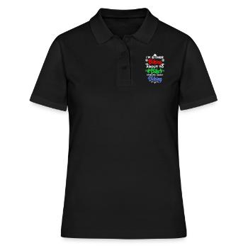 Bin am Fahrrad fahren oder werde Fahrrad fahren - Frauen Polo Shirt - Schwarz - Vorne - Ailine (174cm)